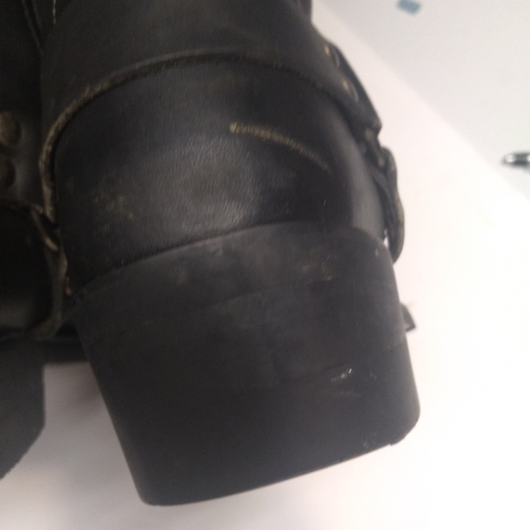 Harley Davidson Black Harness Boots Eagle Embroidery Leather Mens size 9.5 - Picture 8 of 10